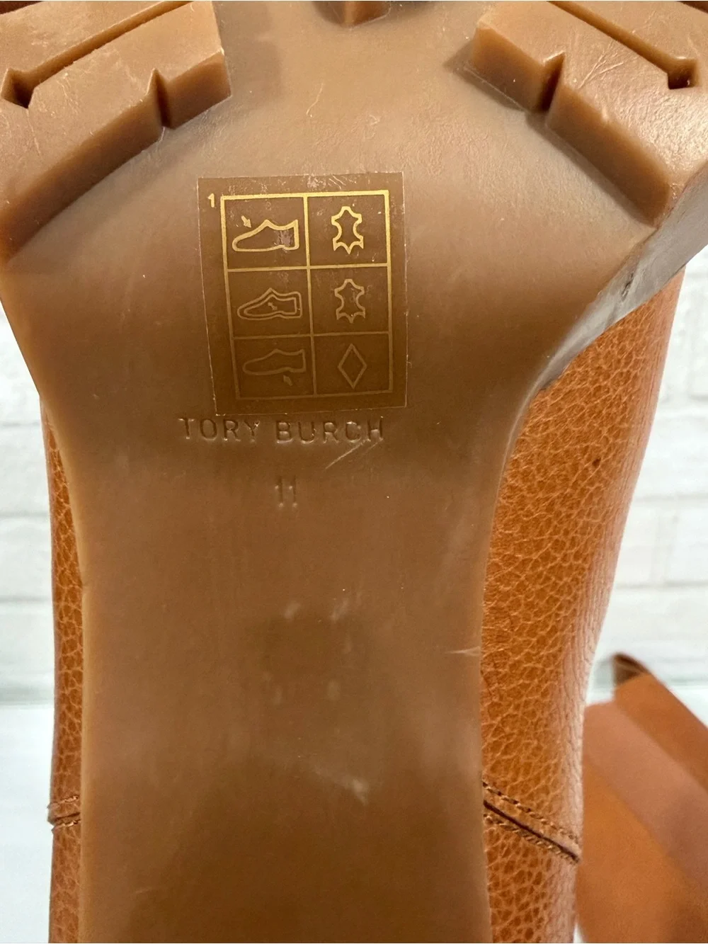 TORY BURCH CARSON LUG SOLE ANKLE BOOT - Toasted Caramel - Sz - 11 .US